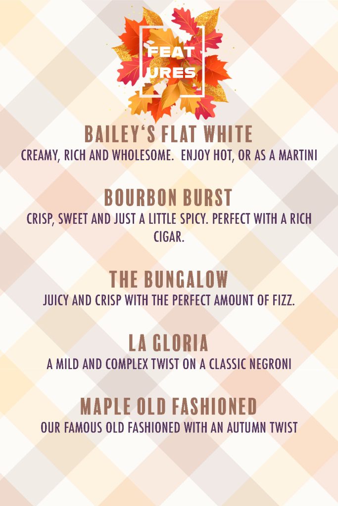 Fall Cocktail Features